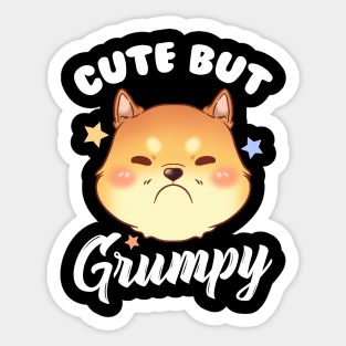 Cute Kitty Is Cute But Grumpy Kitten Upset Pouting Sticker